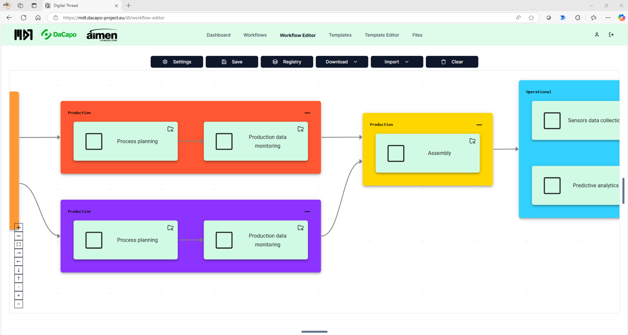 Modular Digital Thread interface and Product AAS visualization